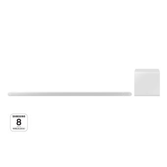 Samsung HW-S801B 3.1.2 Dolby Atmos Soundbar in Weiß mit modernem Design und hervorragendem Klang für ein einzigartiges Heimkinoerlebnis.