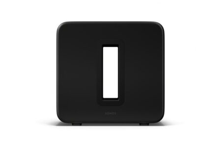 Sonos Sub 4 Schwarz – Leistungsstarker Subwoofer für unvergleichlichen Bass und Audioqualität.