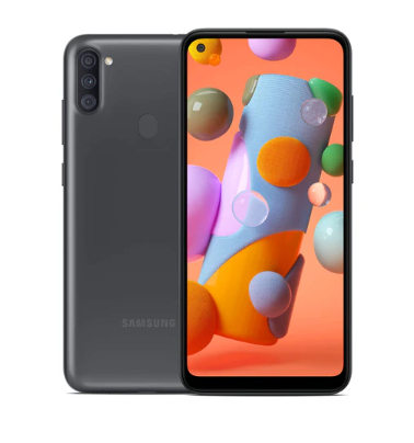 Samsung Galaxy A11 mit 6,4 Zoll Display und 13 MP Kamera, präsentiert in elegantem Design und zuverlässiger Leistung.