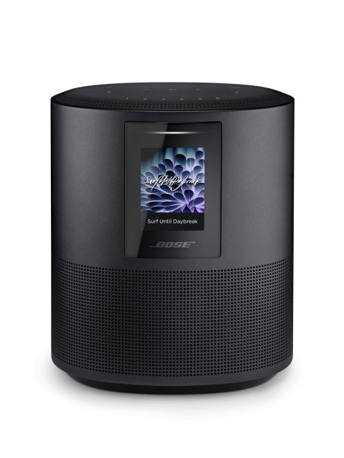 Bose Home Speaker 500 Schwarz mit Bluetooth und Wi-Fi, bietet raumfüllenden Sound und moderne Konnektivität.