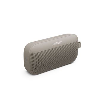 Bose SoundLink Flex 2 Bluetooth tragbarer Lautsprecher mit robustem wasserdichtem Design und kompakter Form für Outdoor Nutzung auf neutralem Hintergrund