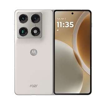 motorola razr fold 8 5g faltbares smartphone premium geöffnet mit modernem Klappdesign und großem Display auf neutralem Hintergrund