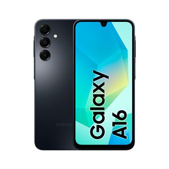 Samsung galaxy a16 5g smartphone mit großem Display und modernem Design in schwarzer Farbe frontal dargestellt