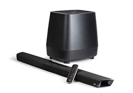 Polk Audio Magnifi 2 Soundbar Schwarz mit kabellosem Subwoofer und DTS Virtual:X für Heimkino und Musik