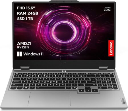 Lenovo LOQ 15AHP10 Gaming-Laptop mit 15,6 Zoll Full-HD-Display, 144 Hz, AMD Ryzen™ 7, 24 GB RAM und 1 TB SSD