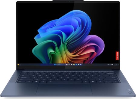 Lenovo Yoga Slim 7 mit Snapdragon X Plus und Copilot+ KI als ultradünner 14,5 Zoll Laptop für Arbeit, Studium und mobiles Arbeiten.