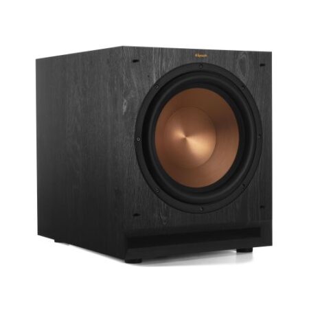 Aktiver Subwoofer SPL-120 Klipsch in Schwarz, leistungsstarker Bass für Heimkino und Musik