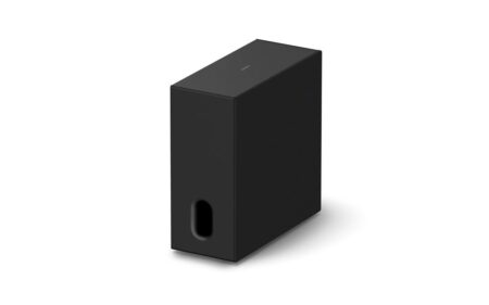 Sony bravia theatre sub 8 subwoofer kabellos kraftvoll schwarz im modernen Wohnzimmer Heimkino Setup mit 300W tiefem Bass und Soundbar System