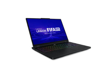 Ein leistungsstarker Lenovo Legion Pro 5i Gen 10 gaming pc Laptop mit WQXGA OLED-Display und RGB-Tastatur.