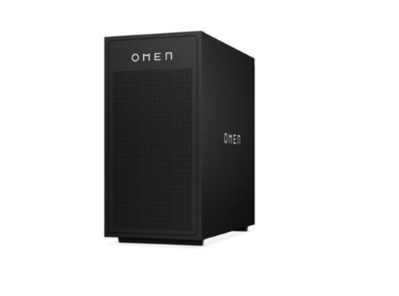 Ein leistungsstarker OMEN 35L gaming pc mit schwarzem Gehäuse, RGB-Beleuchtung und 64 GB RAM Kapazität.