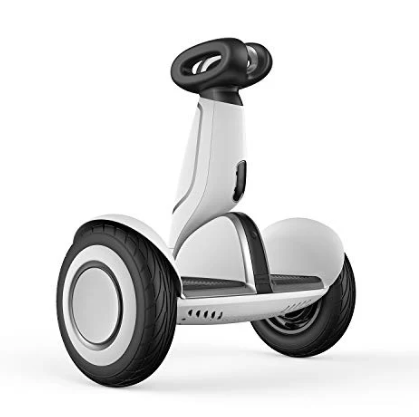 Segway-Ninebot balance-scooter mit Lenker in modernem schwarzem Design für urbane Mobilität und Freizeitfahrten.