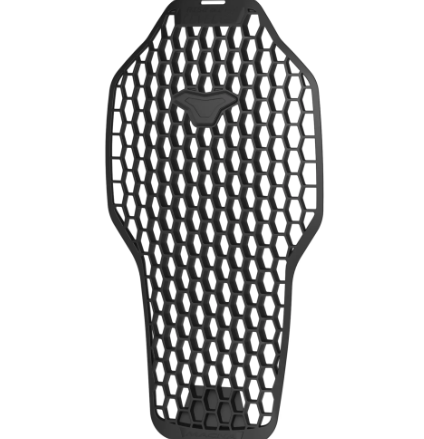 Schwarzer ruckenprotektor level 2 mit ergonomischem Design für sicheren Motorradschutz bei täglichen Fahrten.