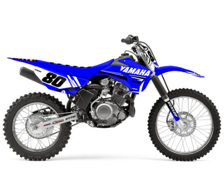 Yamaha TT-R 125 Offroad-Motorrad auf einer Geländestrecke mit robuster Federung und sportlichem Design.Yamaha TT-R 125 Offroad-Motorrad auf einer Geländestrecke mit robuster Federung und sportlichem Design.