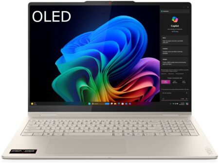 Lenovo Yoga Slim 7x mit Snapdragon X Elite und OLED Display als ultradünner Premium-Laptop für Arbeit, Studium und kreative Nutzung.