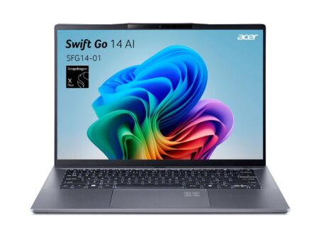 Acer Swift Go 14 AI Laptop mit 16 GB RAM und 512 GB SSD für schnelles Arbeiten, Mobilität und moderne AI-Leistung im Alltag.