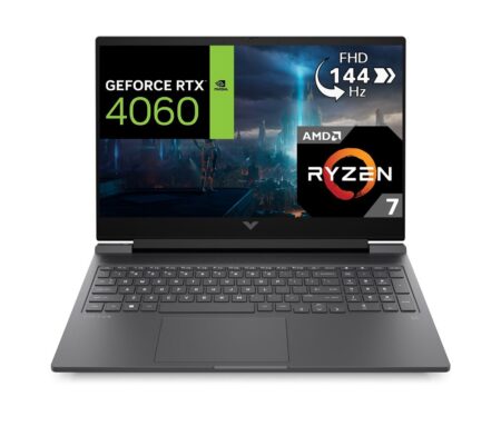 HP Victus 16-s0003nf Gaming-Laptop mit 16,1 Zoll Full-HD-Display, 144 Hz, AMD Ryzen 7, 16 GB RAM und 512 GB SSD