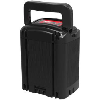 Bild eines NX300 Pro Lithium Hochleistungsakkus 36V für professionelle Geräte mit kompaktem und robustem Design für intensive Nutzung.