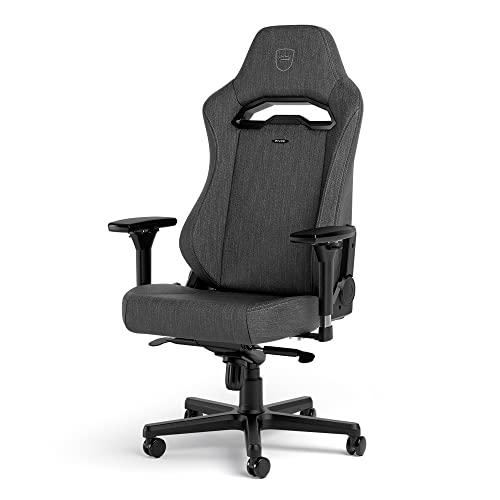 Noblechairs Hero ST TX Gaming Stuhl in Grau mit ergonomischem Design und hochwertigem Stoffbezug für lange Gaming-Sessions.