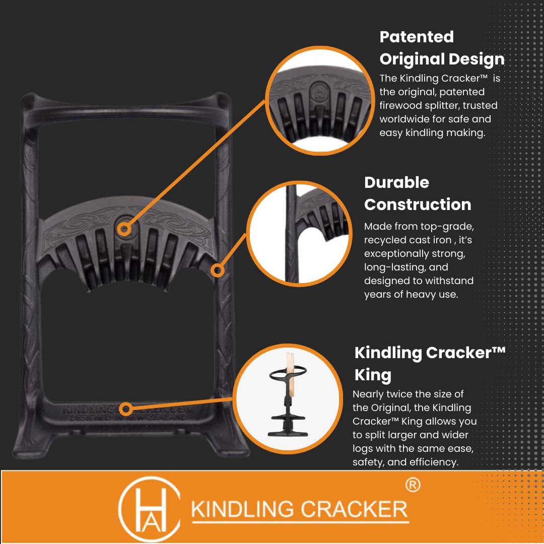 Kindling Cracker King XL Holzspalter aus Gusseisen sicher – Bild 2
