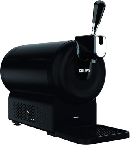Krups The Sub Bierzapfanlage für 2-Liter-Bierfässer mit modernem Design und integrierter Kühlung.