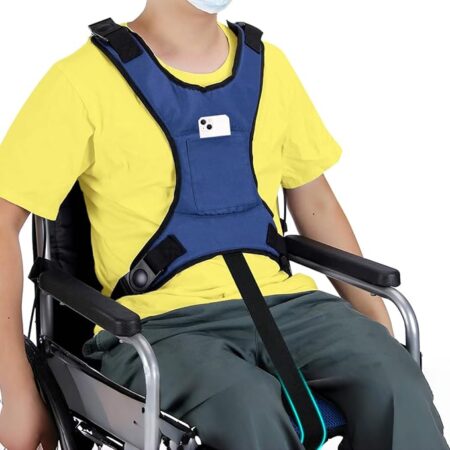 Sicherheitsgurt für Rollstuhl für Erwachsene zur Fixierung und Vermeidung von Verrutschen im Rollstuhl für mehr Sicherheit im Alltag.