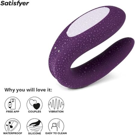 Produktbild des satisfyer double joy 2026 mit ergonomischem Doppel-Design für intensive gemeinsame Stimulation und moderne Vibrationsfunktionen.