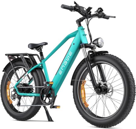 ENGWE E26 elektro fahrrad mit breiten Reifen und Doppelfederung für Gelände und Stadtfahrt
