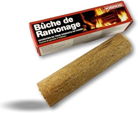 Chemischer Kaminreinigungsblock für Kamin, Ofen und Heizkessel zur Reinigung von Rauchabzügen und zur Unterstützung einer sauberen Verbrennung.