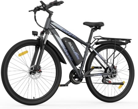 TIGUOWISH C29pro E-Bike für Erwachsene mit 48V Akku, 21 Gängen, hydraulischen Bremsen, LCD Display und heller LED Beleuchtung für Gelände und Stadtfahrten