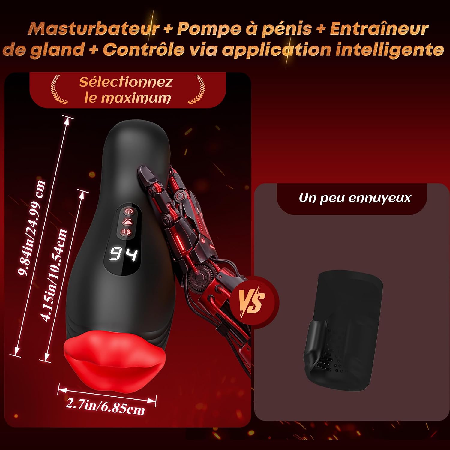 Männlicher masturbator mit vibration und app steuerung – Bild 5