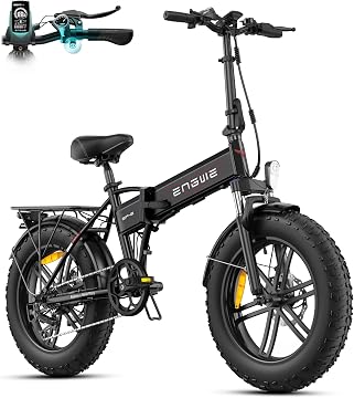 ENGWE klappbares e-bike mit herausnehmbarem 48V 13Ah Akku, 20 Zoll Fatbike-Reifen und faltbarem Rahmen für Alltag und Freizeit.