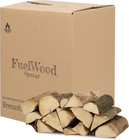 Kammergetrocknetes Hainbuchen Brennholz 25 cm mit unter 15 Prozent Feuchtigkeit für Kamin, Ofen, Grill und Lagerfeuer in hochwertiger Qualität.