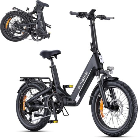 ENGWE E-Bike mit App, 48V Akku, 135 km Reichweite, hydraulischen Bremsen und breiten 20 Zoll Reifen für komfortable FahrtenENGWE E-Bike mit App, 48V Akku, 135 km Reichweite, hydraulischen Bremsen und breiten 20 Zoll Reifen für komfortable Fahrten