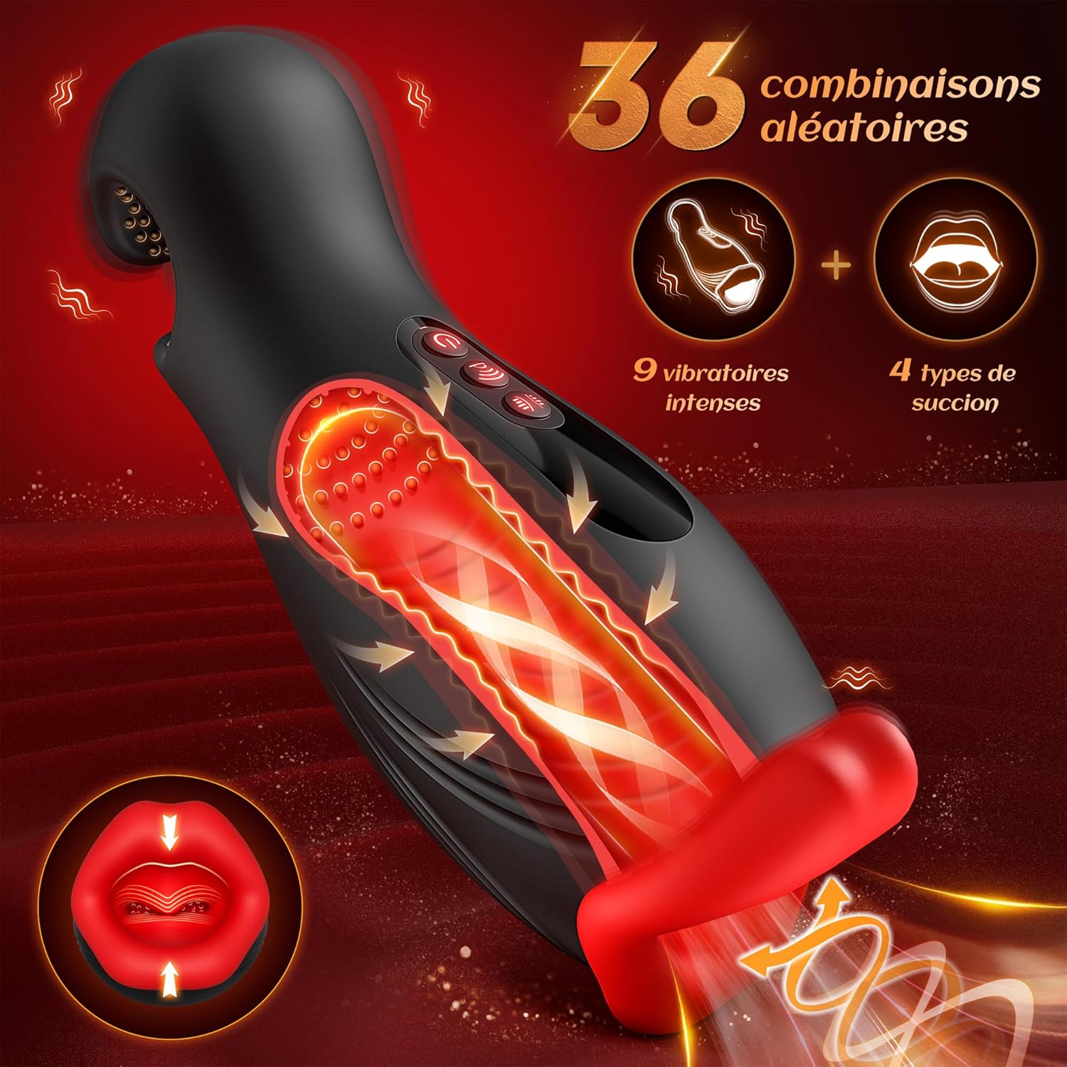 Männlicher masturbator mit vibration und app steuerung – Bild 2