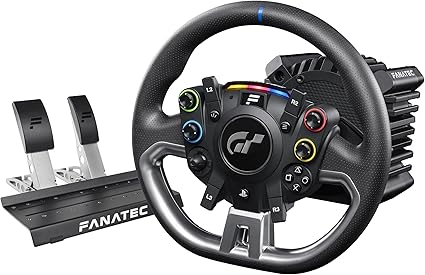 Fanatec gran turismo dd pro Rennlenkrad mit Direct-Drive-Basis und Pedalen für PS5, PS4 und PC