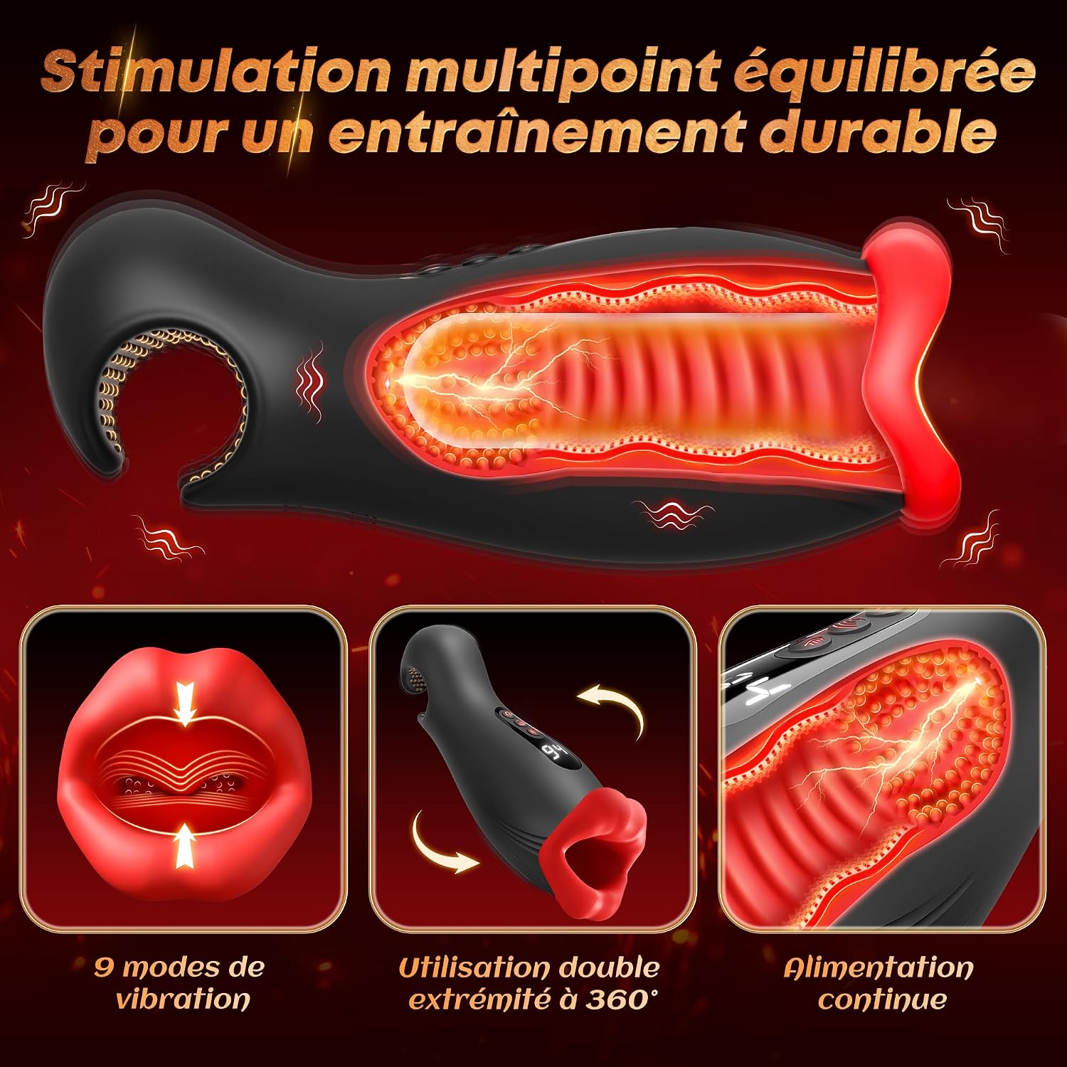 Männlicher masturbator mit vibration und app steuerung – Bild 4