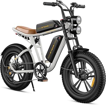 ENGWE fatbike elektrofahrrad für Herren mit 20 Zoll Fat-Reifen und Doppeltakku für Stadtfahrten und Geländestrecken.