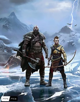 God of War Ragnarök Spiel mit Kratos und Atreus in einer epischen nordischen Abenteuerwelt.