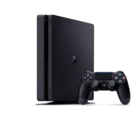 Generalüberholte gebrauchte ps4 konsole in schwarzer Ausführung mit Controller und Zubehör für modernes Gaming.