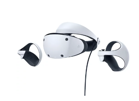 Playstation VR2 Headset für PS5 mit modernem VR-Design für immersive Virtual-Reality-Gaming-Erlebnisse und präzises Head-Tracking.