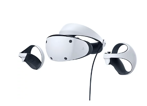 Playstation VR2 Headset für PS5 mit modernem VR-Design für immersive Virtual-Reality-Gaming-Erlebnisse und präzises Head-Tracking.