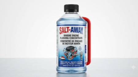 Salt-Away Motorspülung Spray 1 Liter zur Entfernung von Salzablagerungen und zum Schutz von Boots- und Jetskimotoren.