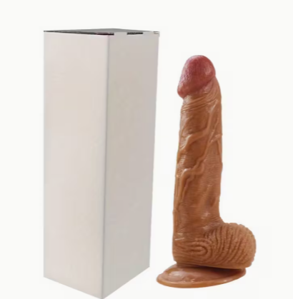 Realistischer XXL Dildo Saugnapf TPE für Frauen aus hautfarbenem Material mit naturgetreuer Form und flexibler Struktur für intime Anwendung.