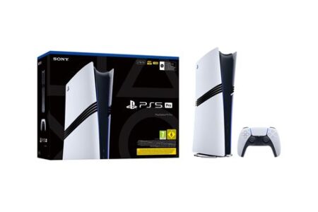 Weiße playstation 5 pro Spielekonsole mit modernem Design und leistungsstarker Gaming-Hardware.