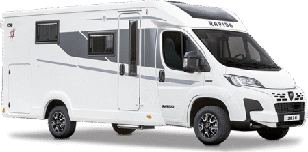 Rapido C50 2026 kompakter Premium Campervan mit modernem Design und flexiblem Wohnraum für komfortable Reisen und Campingabenteuer.